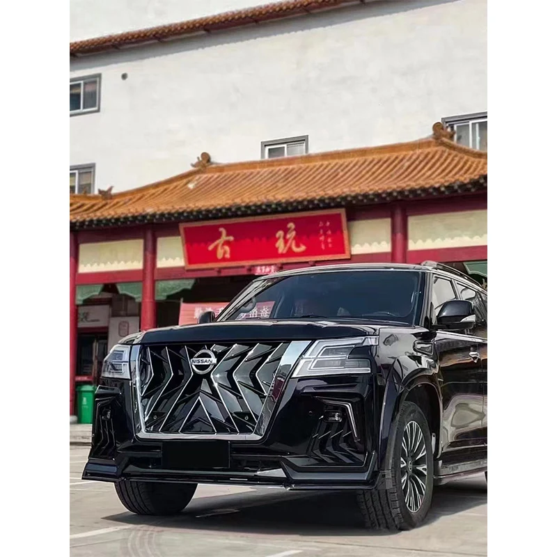 

High Quality Body Kit For Nissan Patrol Old To New Black Hawk Front Bumper Wheel Eyebrow Fender Rear Bumper New Design