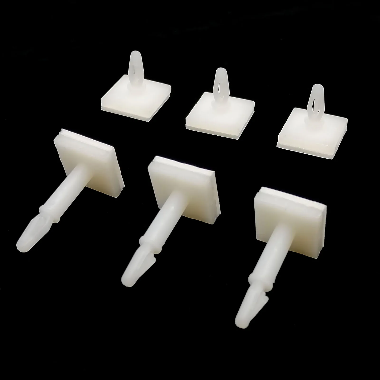 HZYUEGOU 25X Nylon-Kunststoff-Abstandshalter mit Klebstoff, Einsteck-Verriegelungsclip, zum Einrasten, feste Halterung für Leiterplatten, 3 mm Loch – Detail 3
