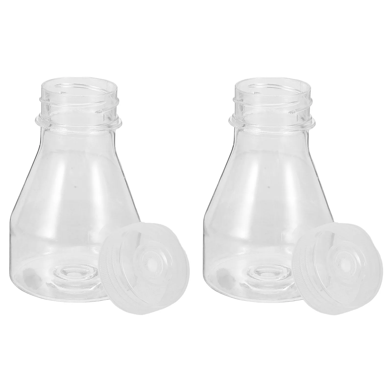 

2Pcs Durable Plastic Tissue Culture Flasks High-Temperature Resistant Sample Bottles for Laboratory Use Plastic Vials