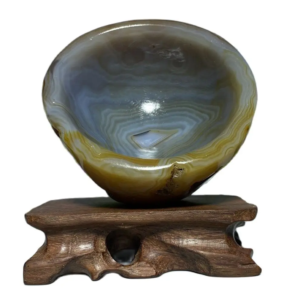 Natural Crystal Agate Bowl Tableware Ashtray Crafts Free-Form Gem  Minerals Healing Gift Stone Home Decor