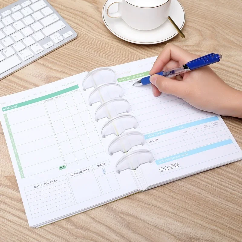 50PCS54MM large solid plastic binding ring mushroom hole loose-leaf notebook binding tray