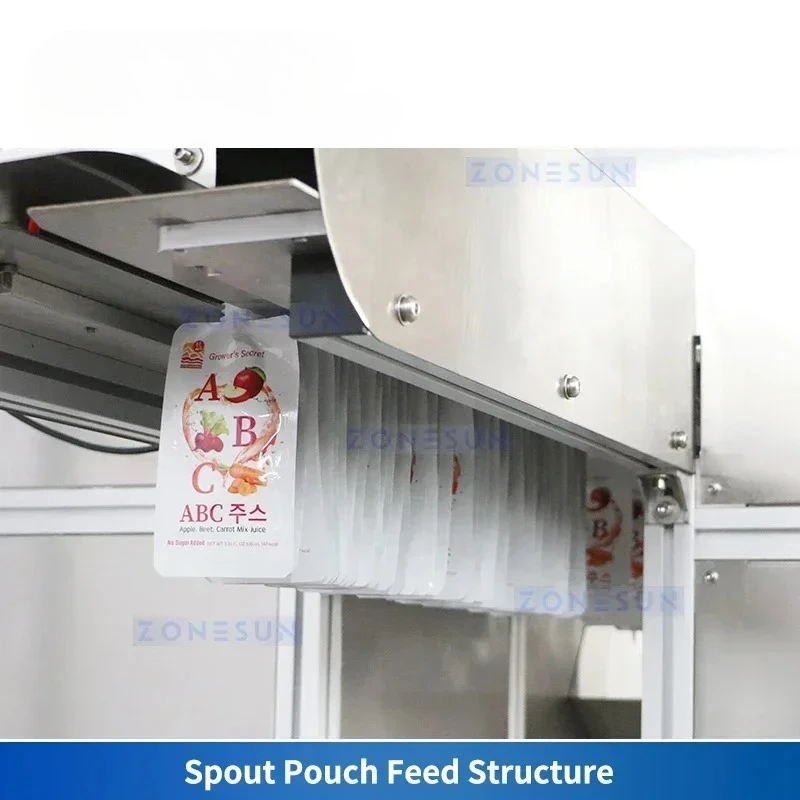 ZONESUN – Machine de remplissage et de capsulage automatique de pochettes à bec, pochette debout, sac à buse Doypack, emballage de pompe magnétique ZS-ASP2