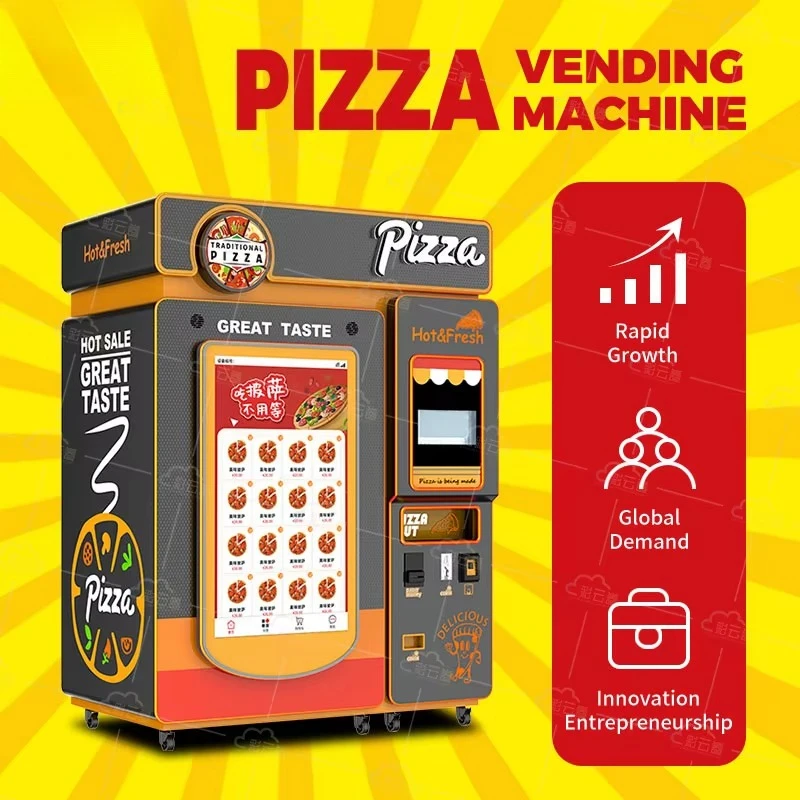 Pizza Machine Vending Manufacturer Outdoor Pizza Vending Machine Vendor Stainless Steel Anti-Rust Easy Operate Mall Customized