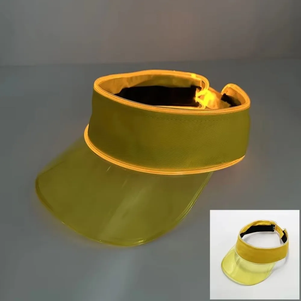 Fashion Adjustable LED Light Up Hat Sun Hat Sun Protection Glowing Hat Three Gears Flashing Hat Club