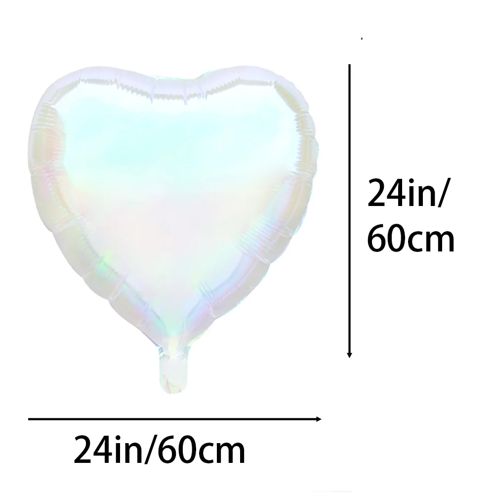 6 عبوات من بالونات قلب ملونة مقاس 24 بوصة، مجموعة بالونات من رقائق معدنية على شكل قلب، مناسبة لتزيين حفلات التخييم، والتخرج، وزينة خلفية دش الزفاف، وحفلات الزفاف، ومستلزمات تزيين حفلات أعياد الميلاد والذكرى السنوية #5