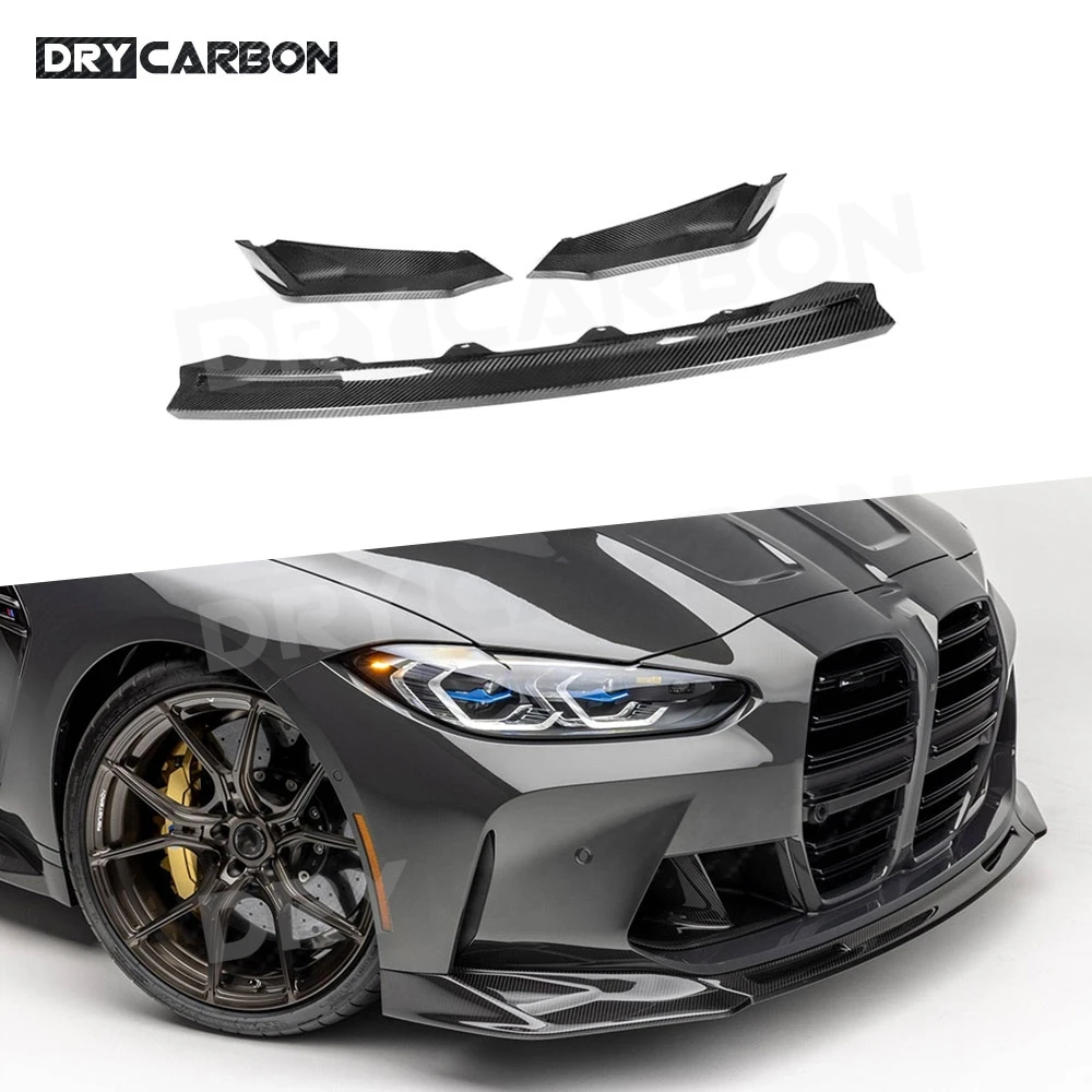 

Dry Carbon Fiber Front Bumper Lip Splitters Chin Lip Body Kits Body Kits For BMW G80 M3 G82 G83 M4 2021+ FRP
