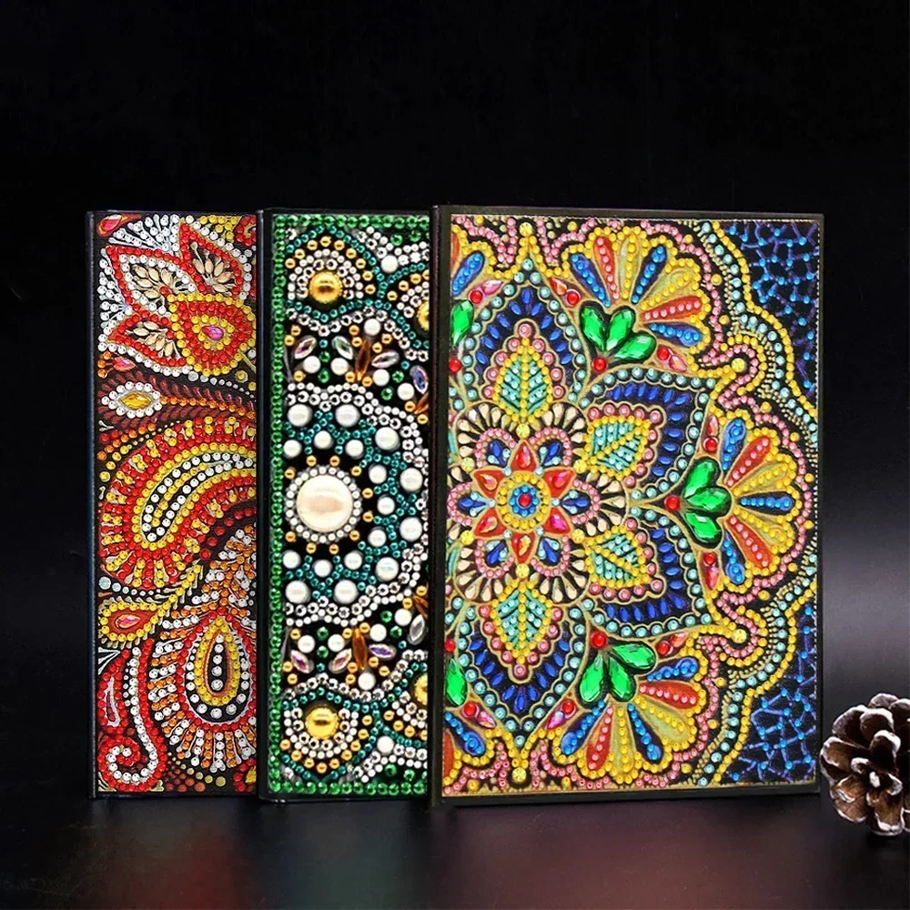 New Diamond Painting Mosaic Notebook Special Shaped Flower Mandala Patterns A5 Diary Book Embroidery Gift DIY Art