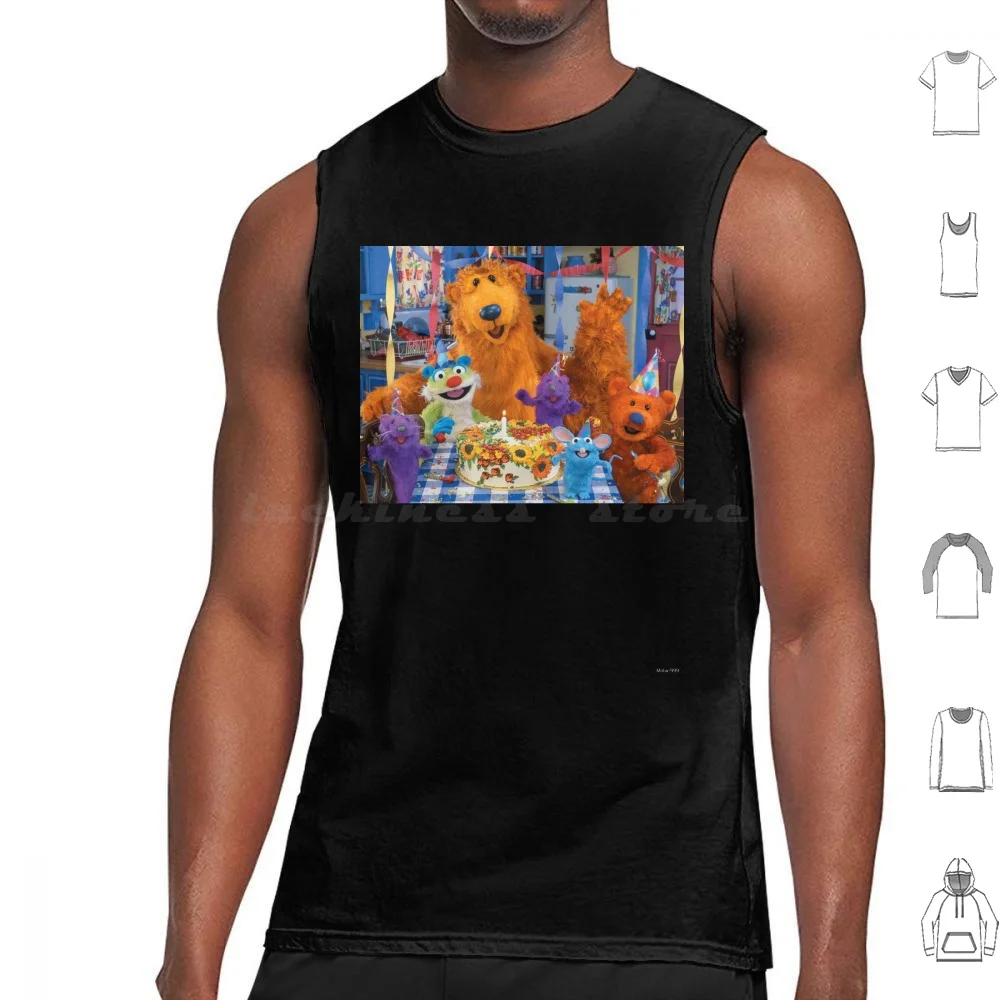 Bear In The Big Blue House Tank Tops Vest Sleeveless Bear In The Big Blue House Bear Nella Grande Blu Bear En La Gran Azul B