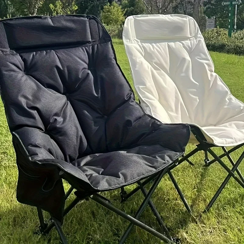with Cushion, Portable Foldable for Camping, Picnic & BBQ Multi-Pack Outdoor Moon Chair Set - Wide Thick Folding Chairs