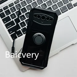 Finger Magnetic Ring Case for Doogee V30T V30 T Case Black Silicone TPU Cover for Doogee V30