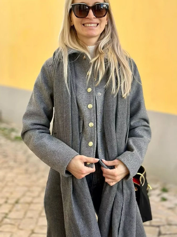 

Vintage Jacket Women Elegant Casual Coat Autumn Female Fashion Vintage Lapel Jacket Lady Loose Button Long Sleeve Outerwear