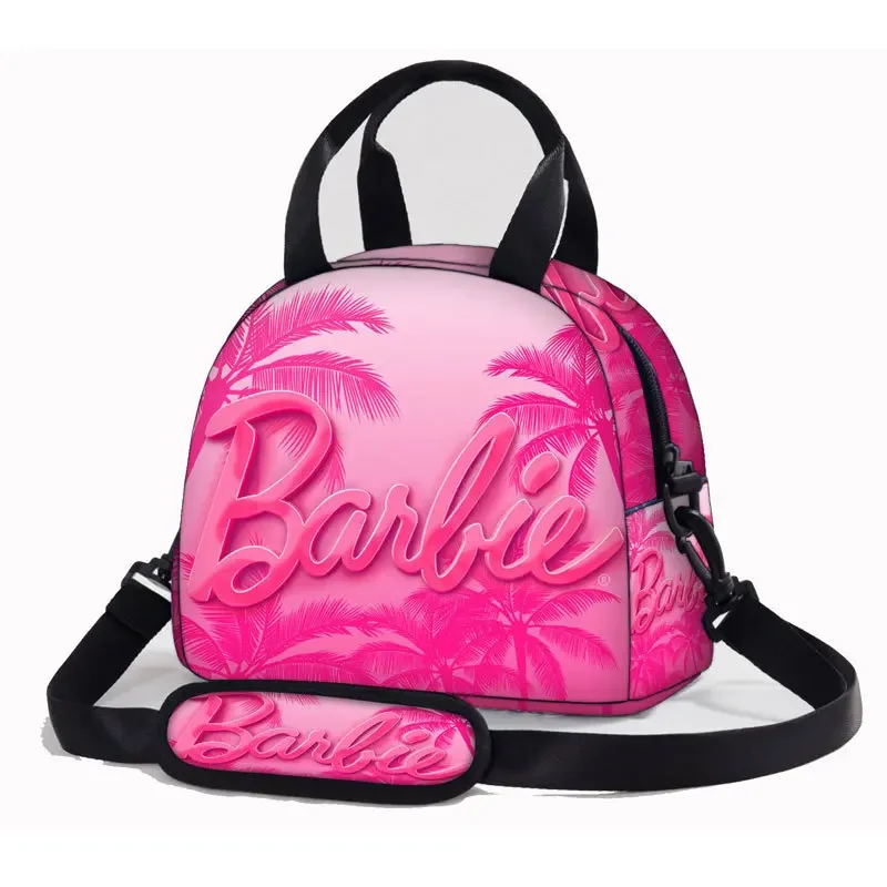 Anime Kawaii Cartoon Barbie Barbie z nadrukiem dziecięca torba na Lunch na ramię przenośna torba na Lunch z motywem kreskówkowym Cross-body prezenty