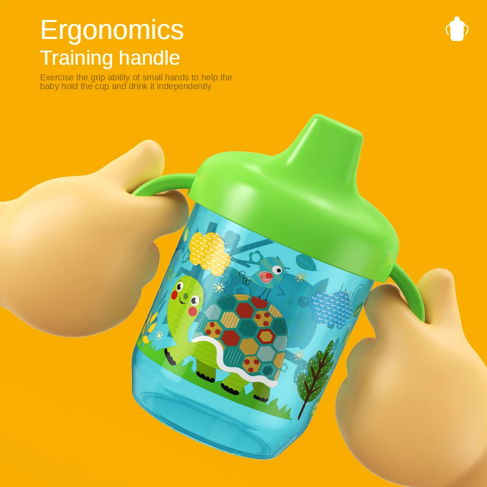 1 قطعة كوب شرب منقار البط للأطفال كوب واسع الفم كوب شرب تعلم الطفل مع مقبض مزدوج لتعلم الشرب المستقل #6