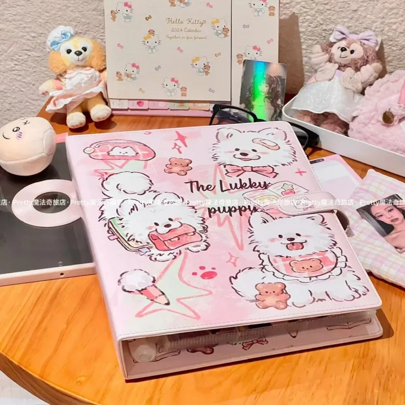 Puppy PU leather A4 Photocard Binder Large 9Grid Collect Book 3inch Photo Album Card Holder Korean Kpop