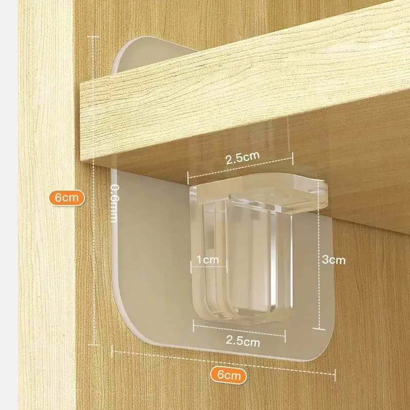 

4pcs Adhesive Shelf Support Pegs Shelf Support Adhesive Pegs Closet Cabinet Shelf Support Clips Wall Hangers Strong Holders