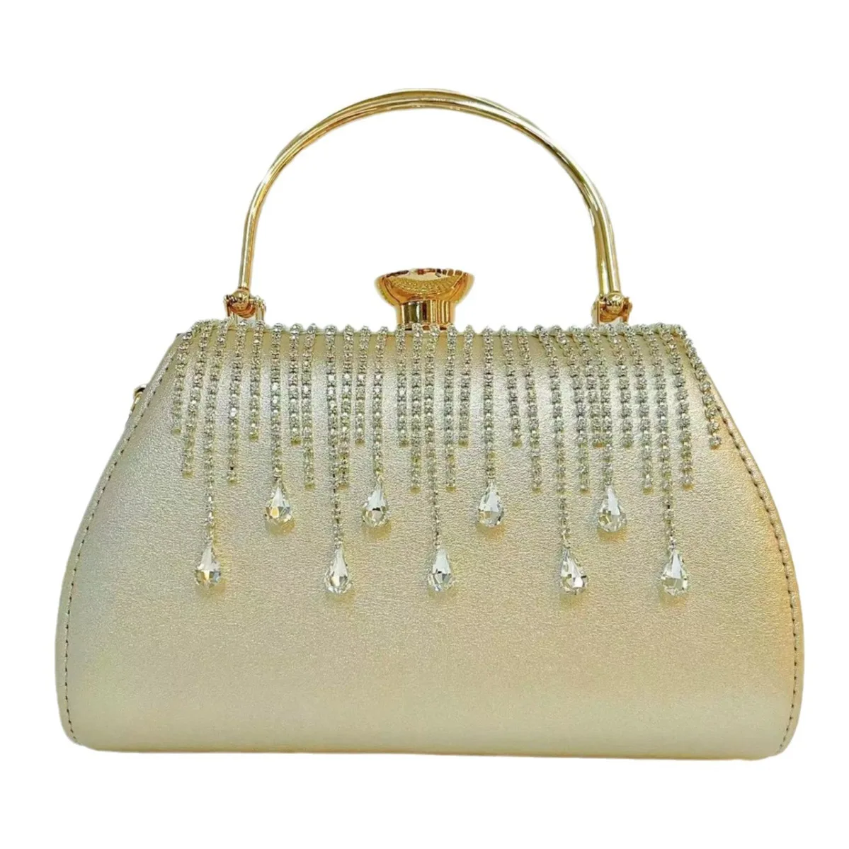 

High - End Diamond - Encrusted Fringed Shoulder Messenger Dinner Bag For Women, A Luxurious Choice For Banquets Rhinestone Purse