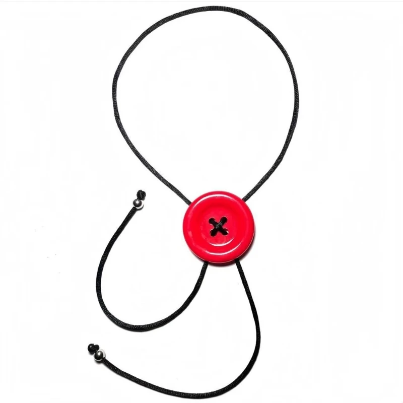  Button Detail Wax String Necklace Sliding Knot Adjuster For Versatile Styling Comfortable Jewelry Gift For Loved Ones