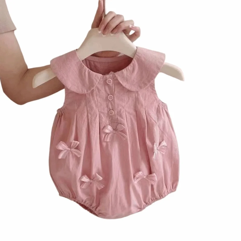 

Cute Shorts Climb Bow Baby Romper Casual Outfit Infant Romper Bow Baby Jumpsuit Cotton One-piece Bow Baby Bodysuit Gift Set