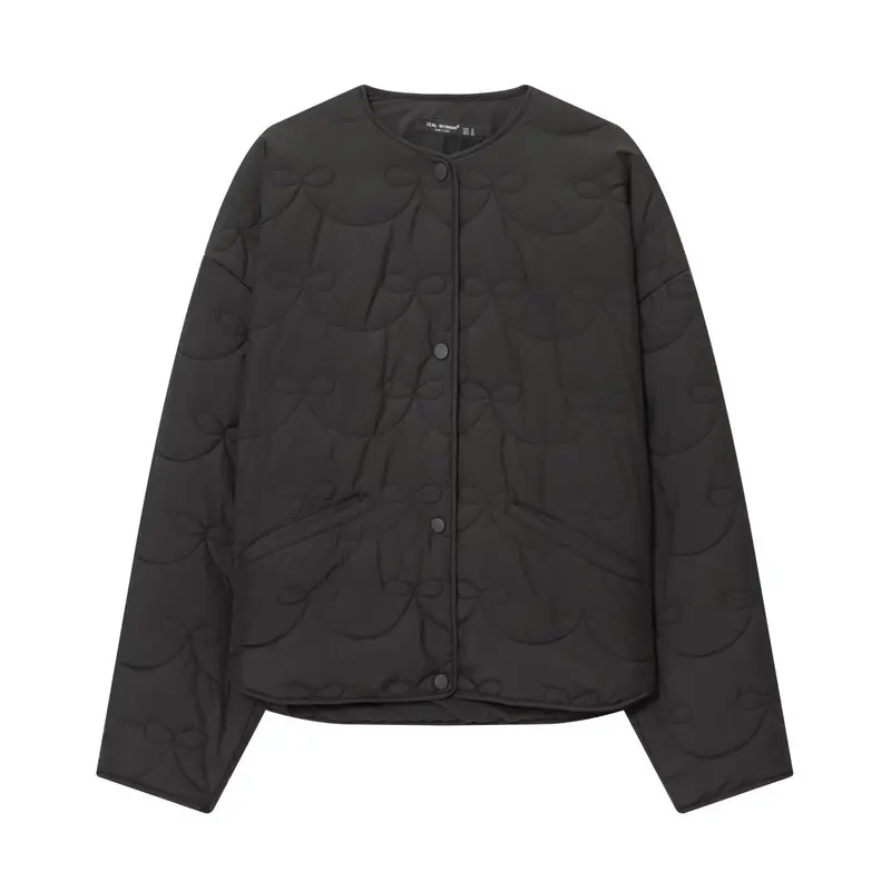 Loose Casual  Knot Stitched Jacket New Autumn 2025 Women's Fashion Versatile Outerwear Long Sleeve round Neck Button...