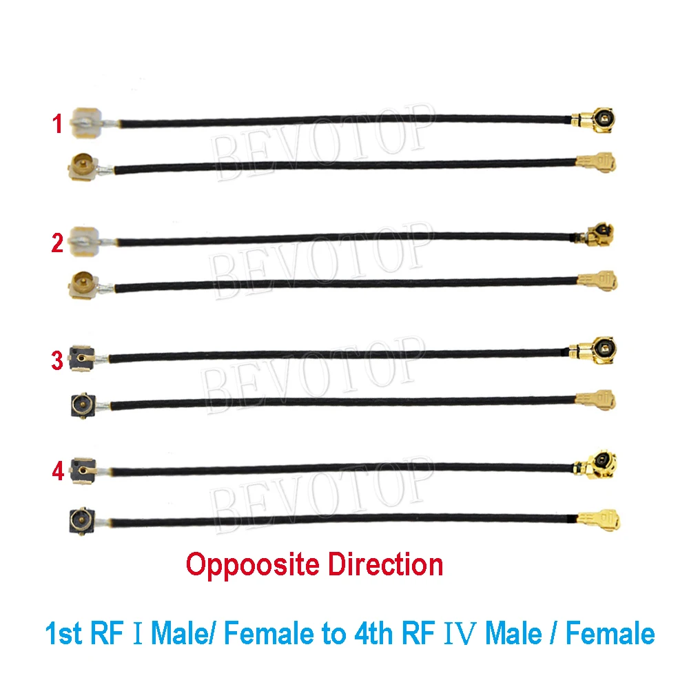 2PCS/LOT U.fl IPX IPX-1 Male to IPX-1 Female / MHF-4 Female Jack Pigtail RF1.13 / RF0.81 IPX Jumper Extension Cable Cord