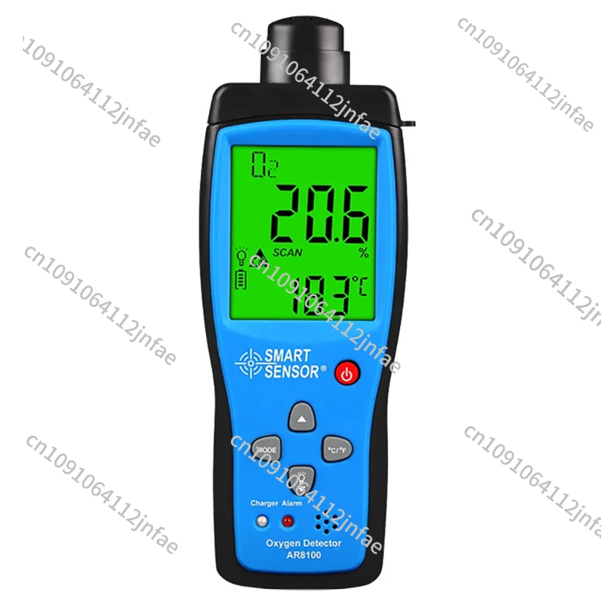 AR8100 Smart Sensor Digital Oxygen Meter Portable O2 Oxygen Tester Analyzer Detector Gas Monitor Air Quality Meter LCD Display