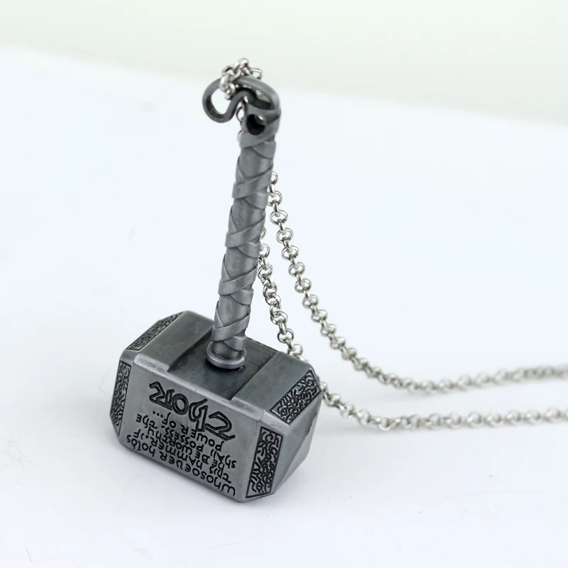 Thors Hammer Mjölnir Halskette Universelles Modeschmuck-Accessoire Trendiger Persönlichkeits-Superhelden-Thor-Anhänger für Männer und Frauen – Detail 6