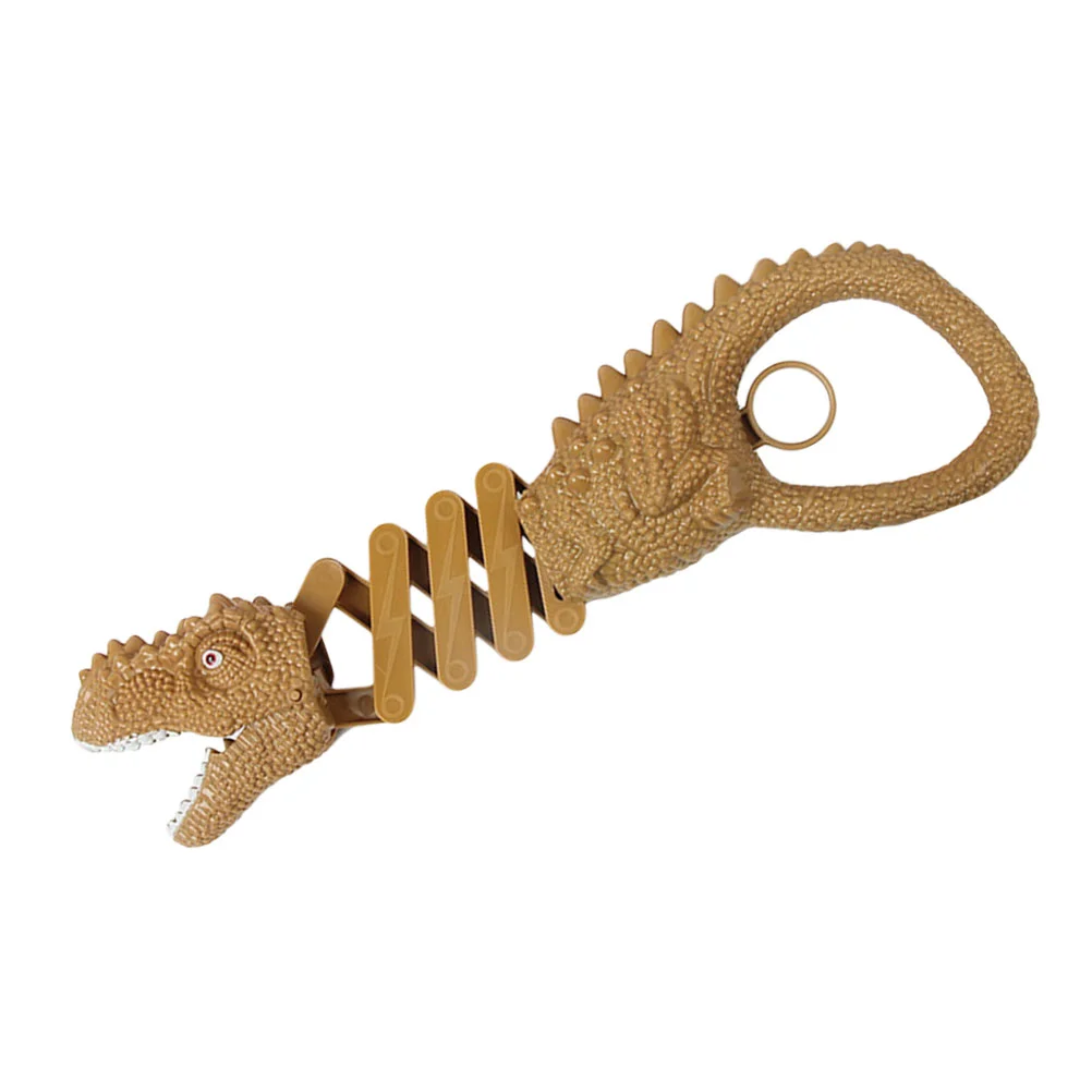 Dinosaur Telescopic Clip Childrens Toys Spring Trick Tricky Kids Interactive Retractable Chew Plaything Pvc for Catapult