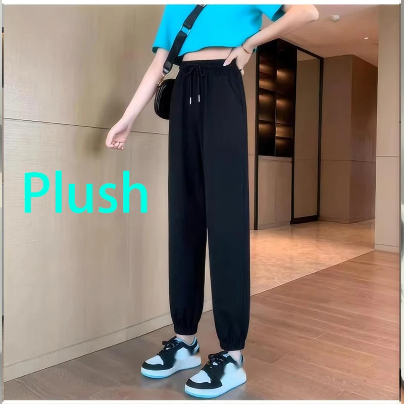 

Summer sports pants for women slim fit loose fit ankle cinching slimming effect 2024 new spring and autumn pants gray cott