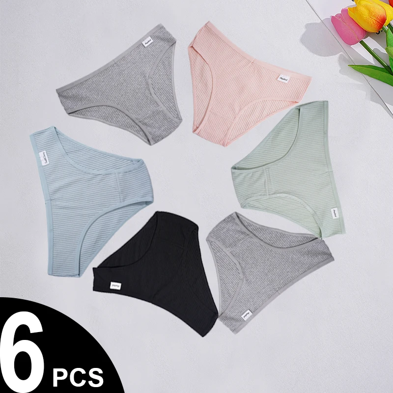 6 개/대 여성 코 튼 팬티 여성 숙 녀 팬티에 대 한 저층 섹시 한 속옷 란제리