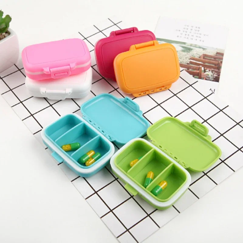 3 Grids Pill Box Tablet Pill Case Dispenser Medicine Boxes Dispensing Medical Kit Mini Organizer Case Holder Pill Splitter