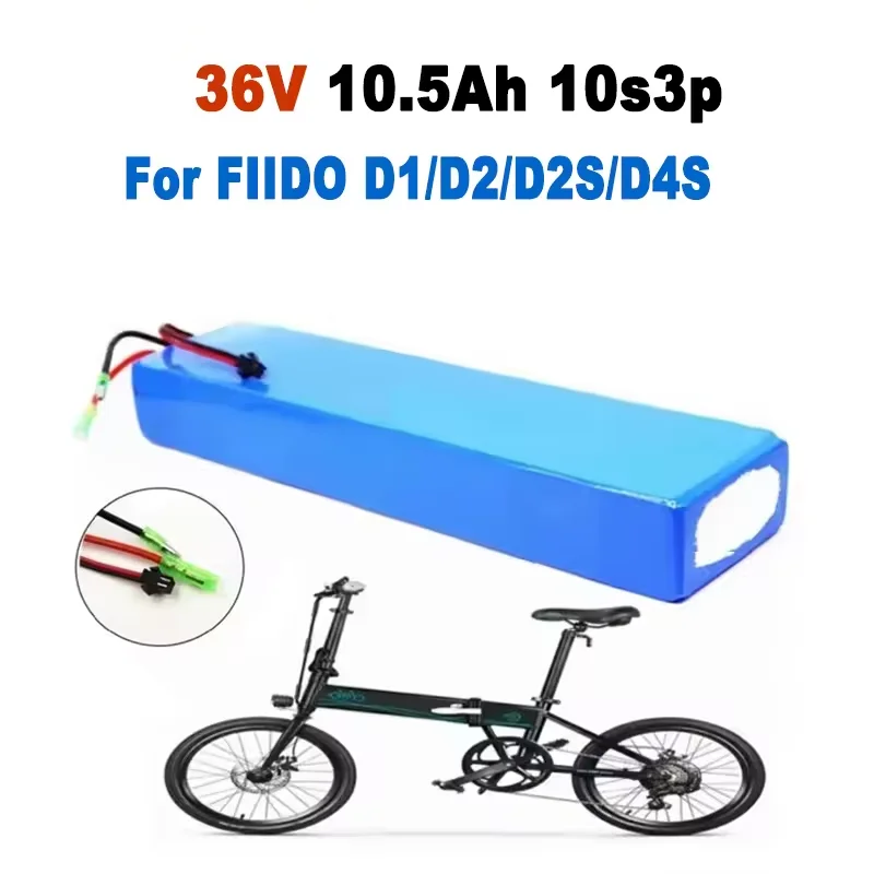 36 V 10S3P 10500 MAH 18650 Lithium-Batterie 250 W-500 W 42 V 10,5 Ah Geeignet für FIIDO D1/D2/D2S Elektroroller Anpassbarer Stecker