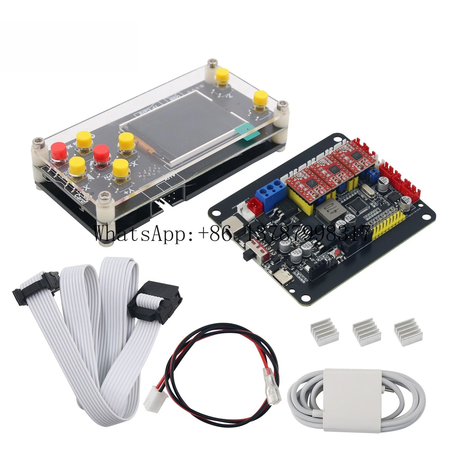 DIY CNC Controller 3-Axis GRBL 32bit 4.0 CNC Control Board + 1.8-inch Offline LCD Screen for  3018PRO 1610/2418/3018
