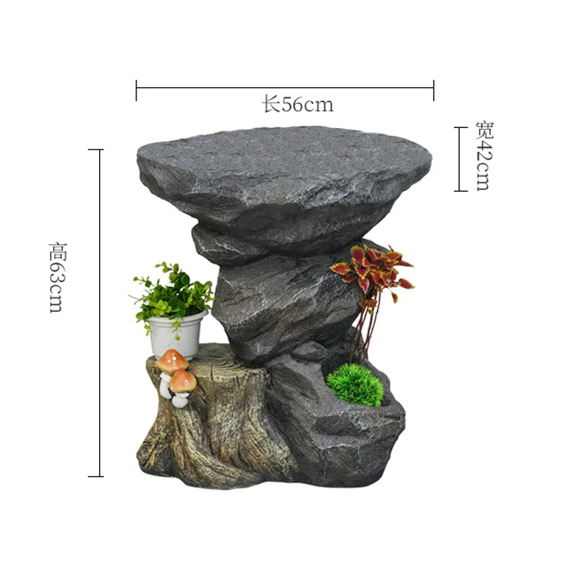 YFY  Outdoor Flower Stand Chinese Style Flower Pot Balcony Flower Table Ornament Floor Base Decoration