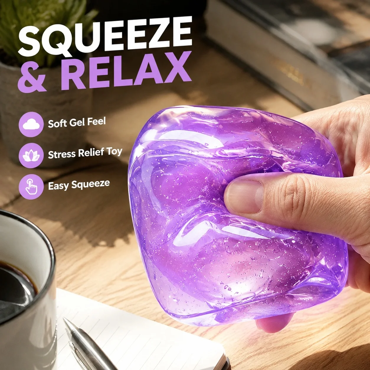 Ice Cube Squishy Toy Non Sticky High Transparency Ice Feeling Malt Sugar Cube Stress Relief Squeeze Toy Manufacturer Fidget Toy