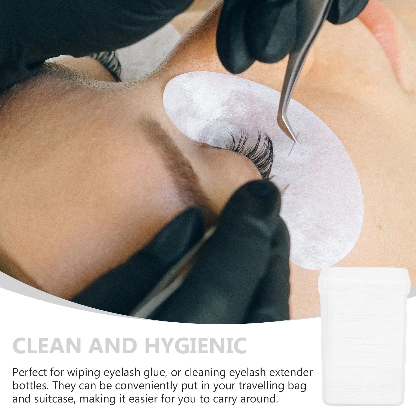 600Pcs Kleber Rückstände Entferner Tücher Fusselfreie Wimpern Verlängerung Liefert Tragbare Reise Freundliche Kleber Flasche Wischen Tuch