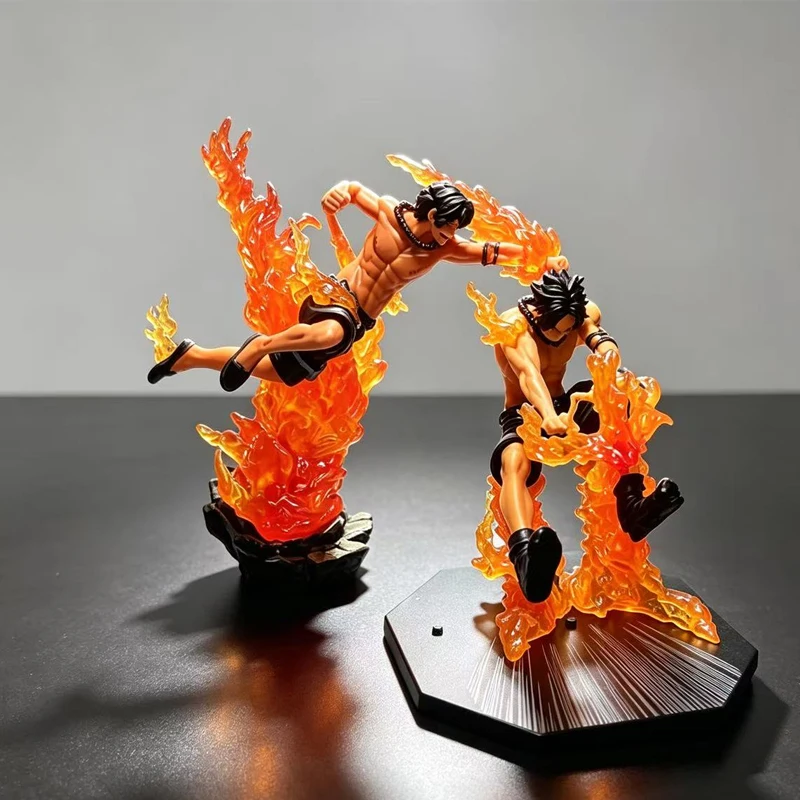 New One Piece Anime Figure Fire Fist Luffy Ace Sanji Battle Model Dolls sabo Action Figurine Zoro Ghost Collection Toys
