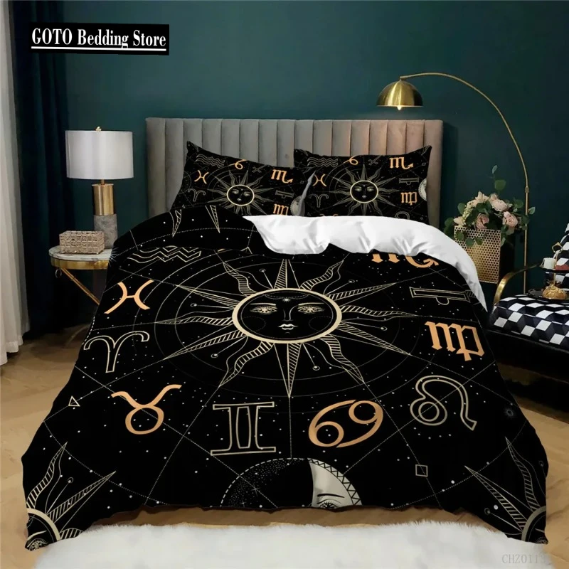 

Duvet Cover Set Black High-grade Luxury Bedding Sets Gold Super King CalifKing Plus Size Home Textiles Bed Cover Pillowcases