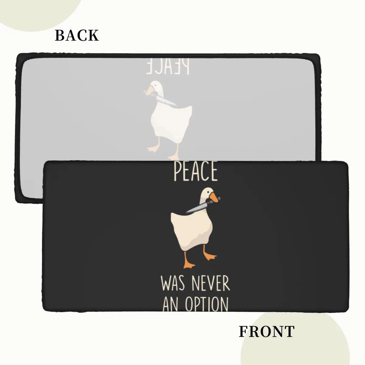 Goose Goose Peace Was Never An Option Customized Rectangular Tablecloth Oilproof Table Cover for Festival Party Table Cloth