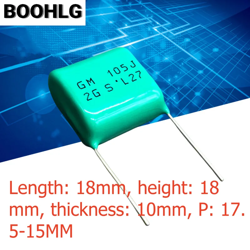

10PCS CBB 105 1uf 1.0uf 400v 450v Copper pin high frequency film capacitor