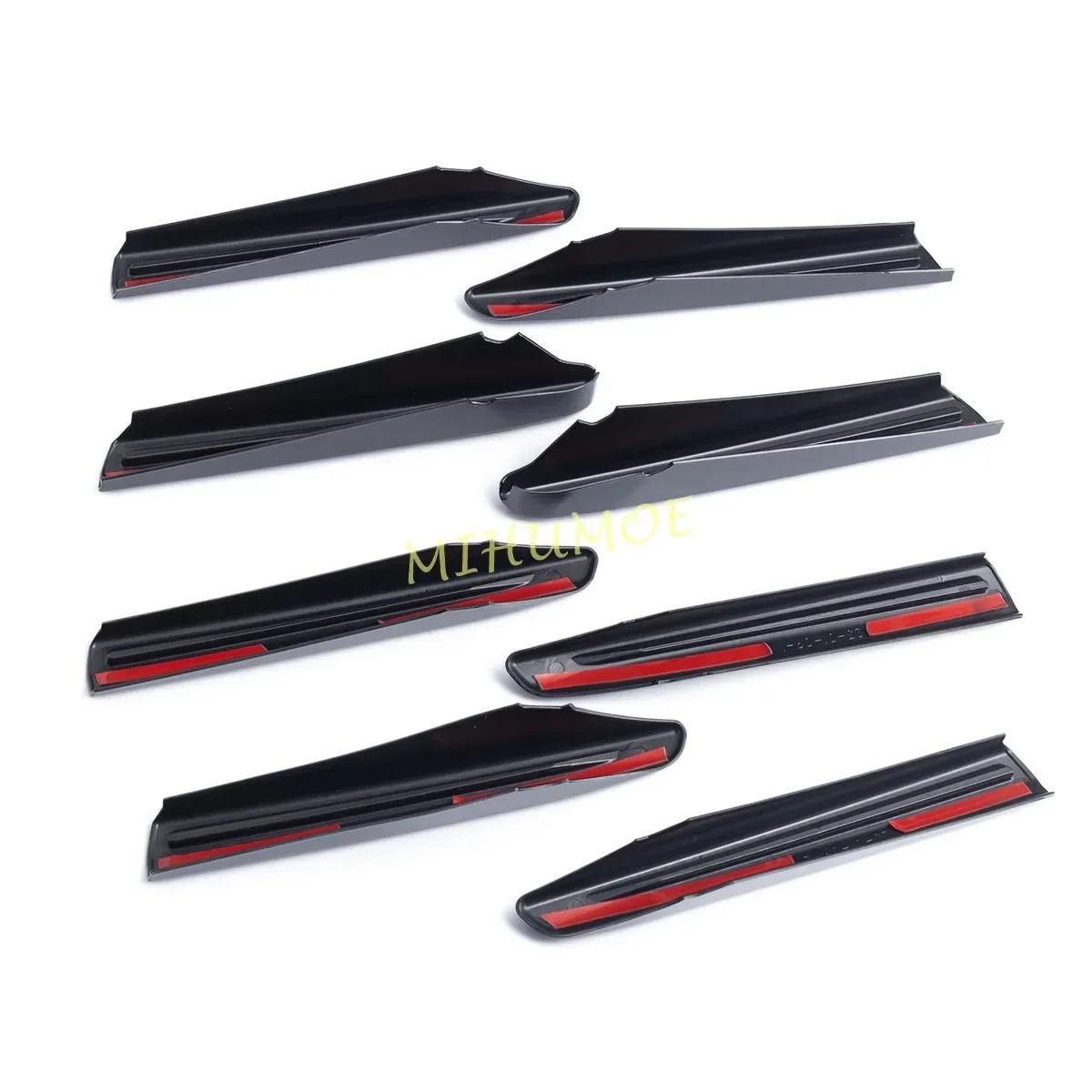 ل 2022 2023 2024 2025 تويوتا لاند كروزر 300 LC300 المصد الأمامي الجانب غطاء مصبغة الشواية الزخارف الخارجي حامي لامع أسود #6