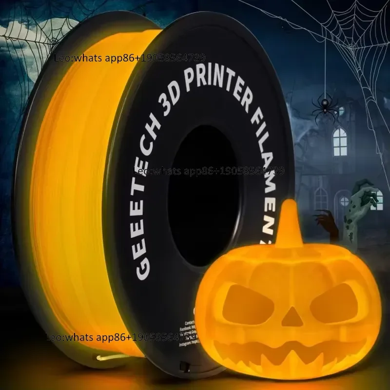 Luminous Orange PLA 1.75mm 1kg,Glow in the Dark 3d Printer Filament Wholesale 3d Printing Material