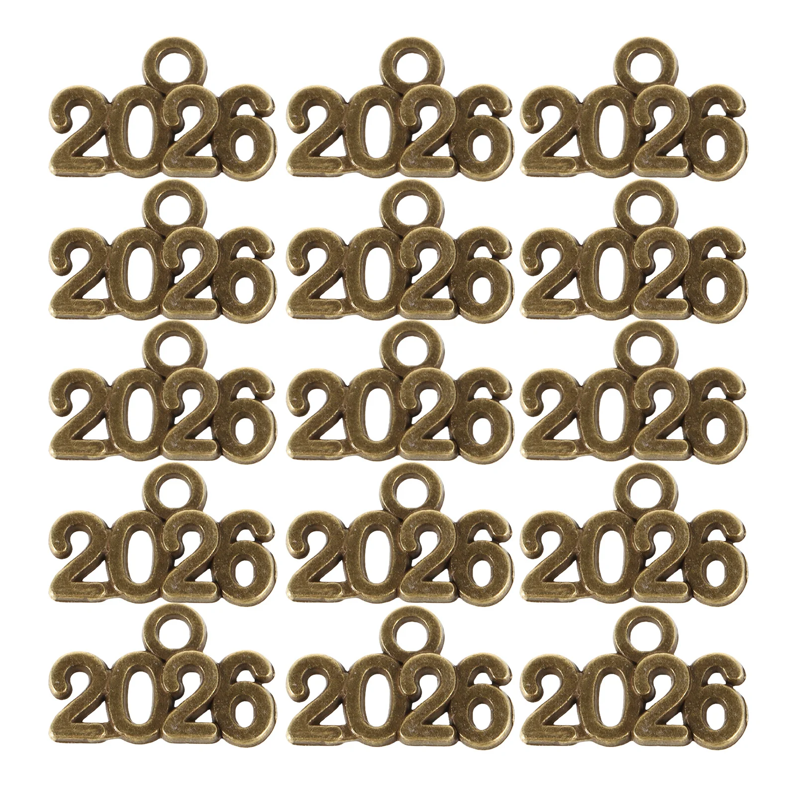 

100Pcs Year Number Alloy Charms DIY Jewelry Making Accessories Key Pendant Keychain Bracelets Vintage Supplies