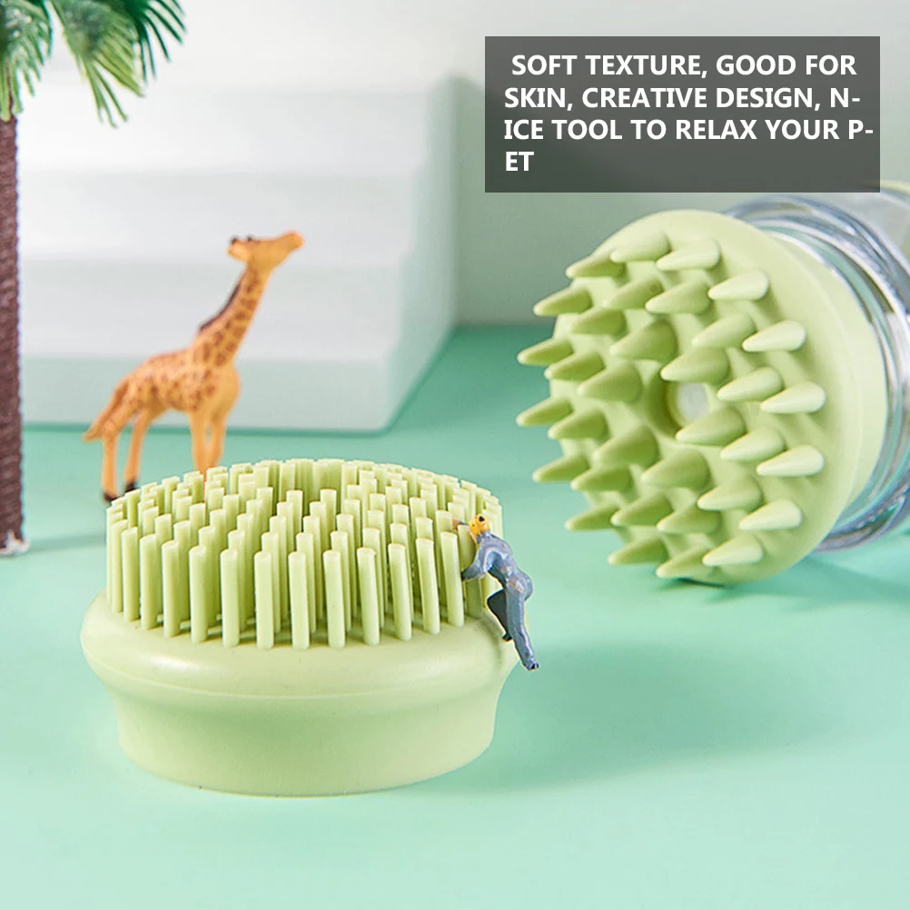 

Silicone Bath Brush Shampoo Dispenser for Dog Cat Massage Shower Scrubber Grooming Brush Dog Shower Scrubber