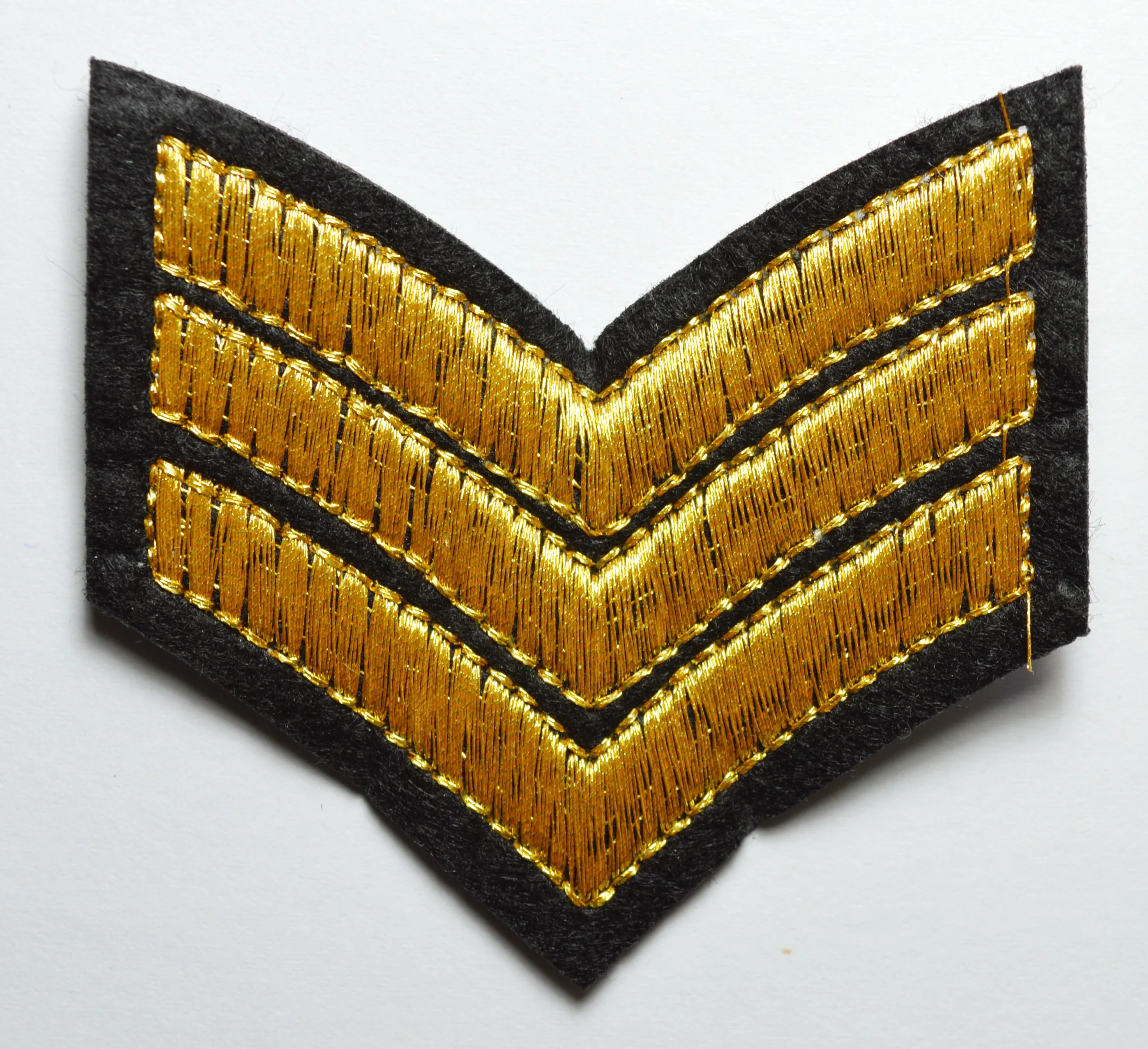 Military ARM Soldier Rank Golden Insignia Embroidered Badge Iron on patch (≈ 5.8 * 5.8 cm)