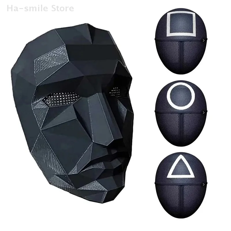 

Korean TV Cosplay Costumes Masks Toys Red Calamari Game Scalable Or Not Masks Full Face Masks Masquerade Accessories