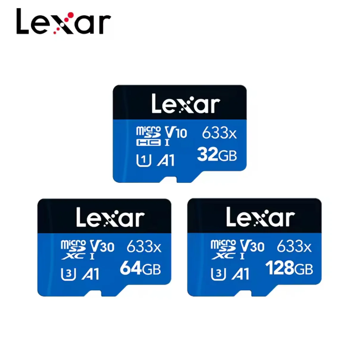 Lexar MicroSD 633x Flash Memory Card 512GB 256GB MicroSDXC V30 64GB 128GB A1 MicroSDHC 32GB TF Card Storage Card For Phone