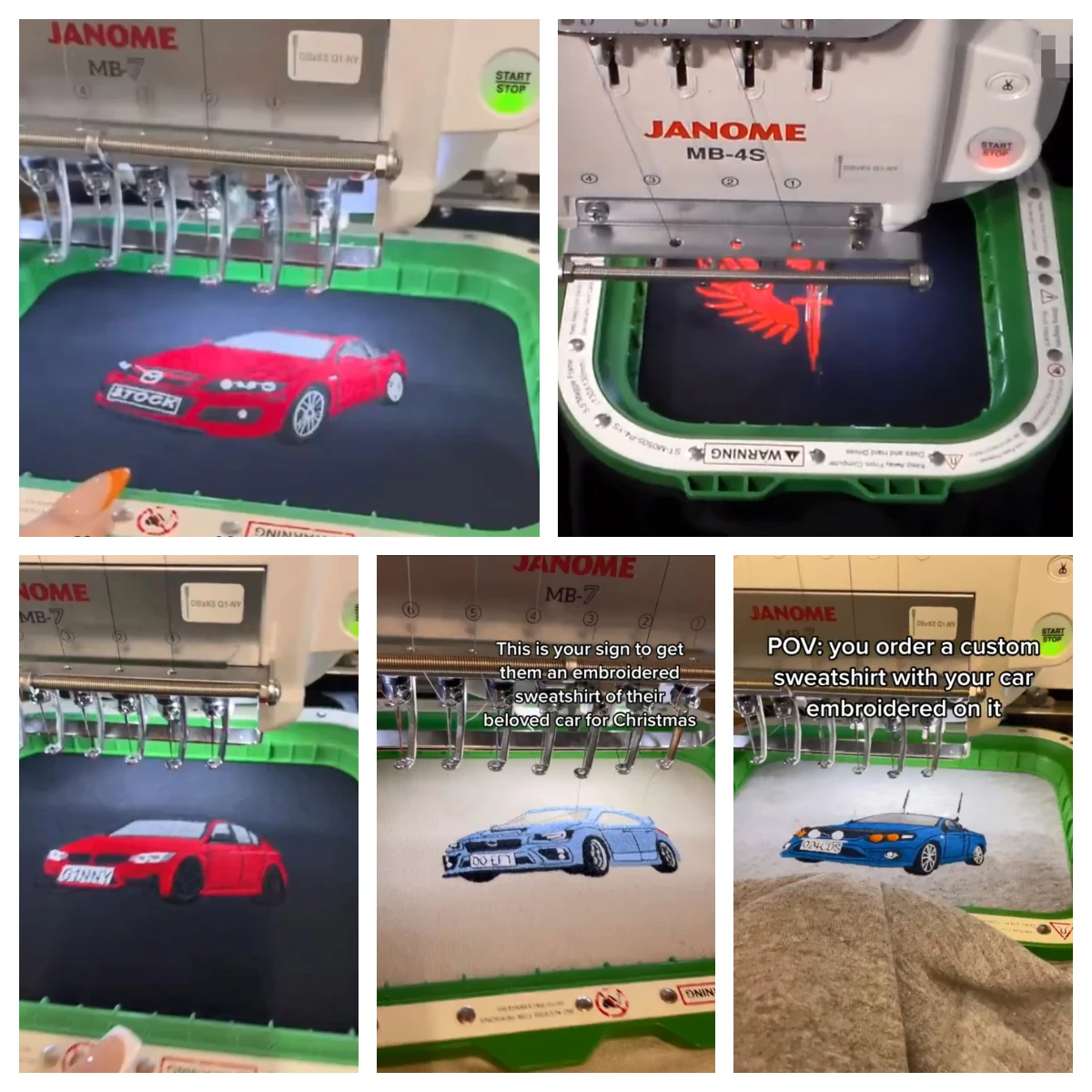 

MaggieFrame Magnetic Hoops for Janome MB-4 MB-4S MB-7 Embroidery Machine Mighty Hoop Sewing Accessories