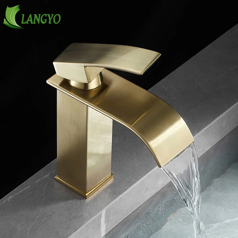 

Becola Brushed GOLD/Nickel Bathroom Faucet Basin Faucet Black CHROME Brass European Style Tap Waterfall Faucet Free Shipping