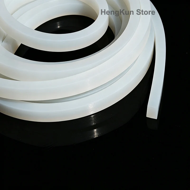 White Silicone Strip Sealing Strip Waterproof, High Temperature Resistant, Wear-resistant Solid Square Flat Strip