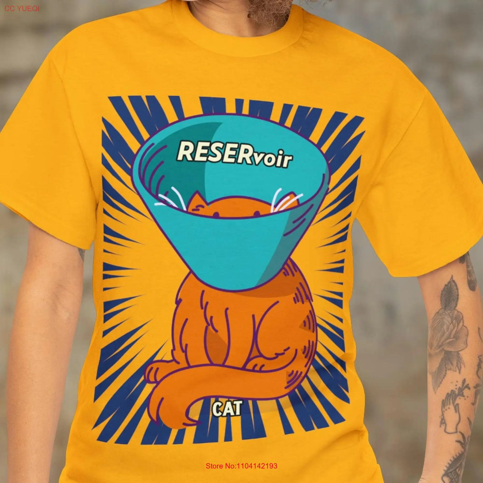 Reservoir cats T Shirt Funny Cat Owner Obsessed Lover Gag long or short sleeves